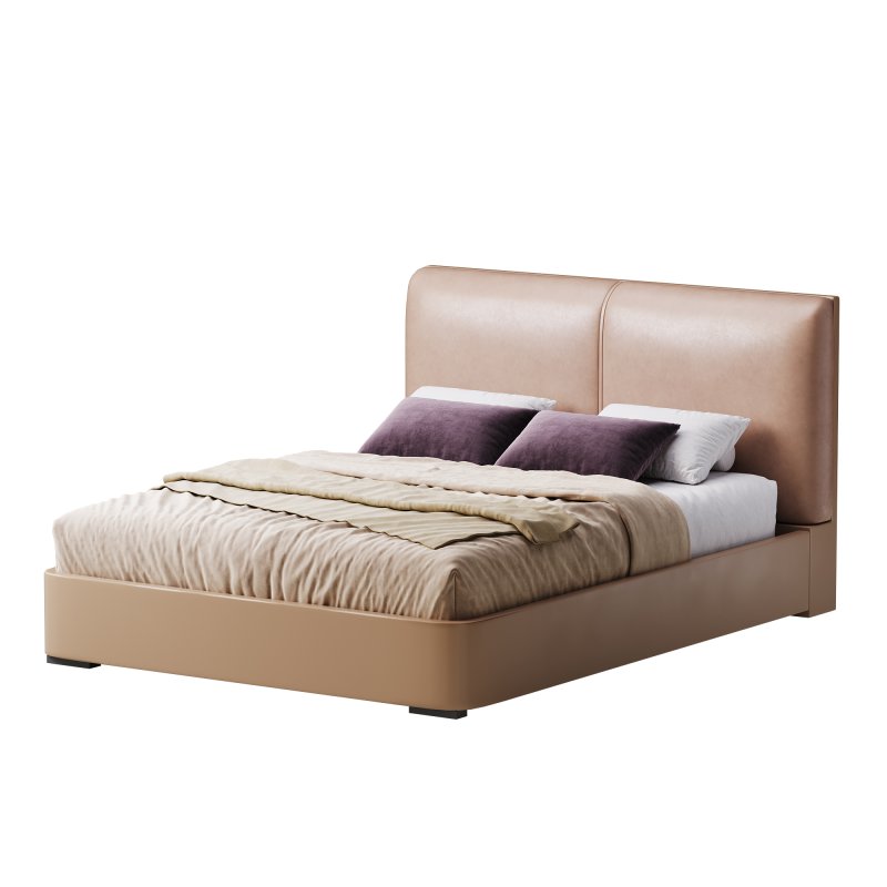 Rectangle Solid Color Storage Panel Bed - Image 9