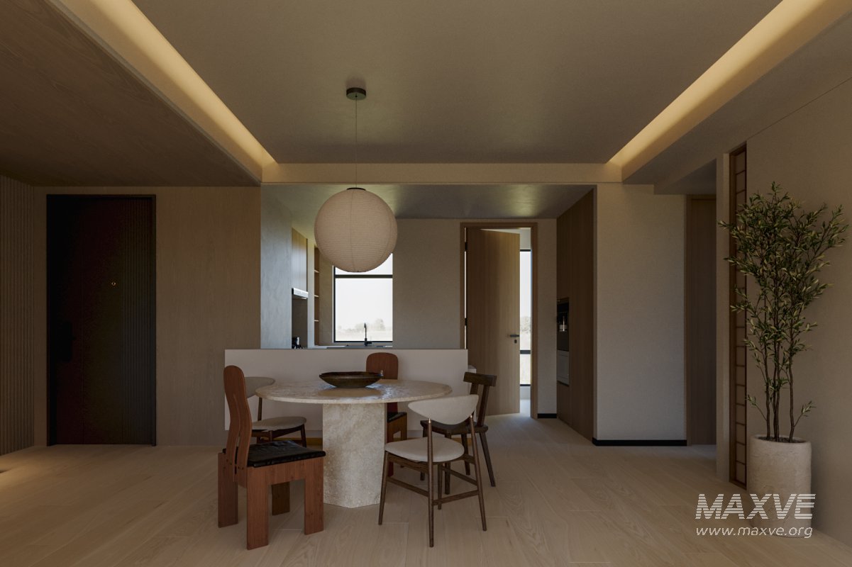 Wabi-sabi living and dining room - Image 2