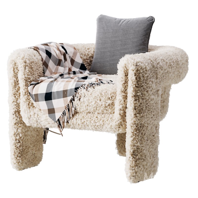 Sculptural Upholstered Lounge Chair - Image 8