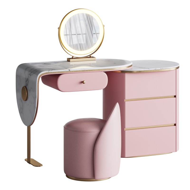 Ensemble de meuble lavabo moderne en bois massif minimaliste - Image 5