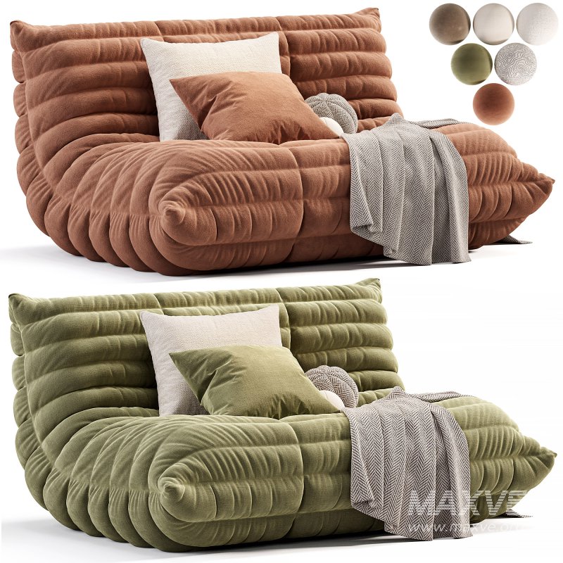 Togo Loveseat By Ligne Roset - Image 2