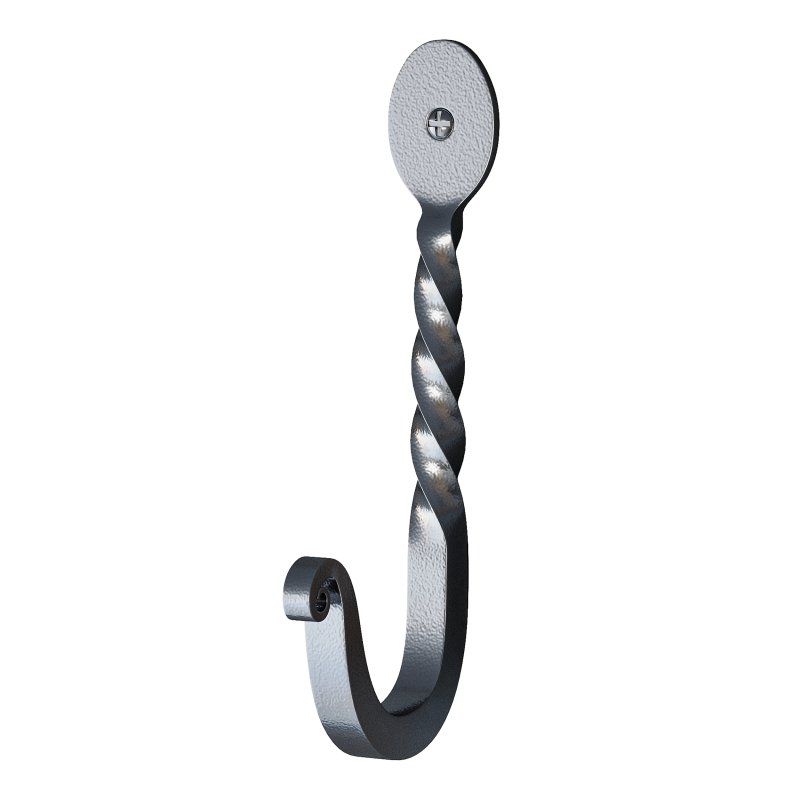 Wrought Iron Twisted Hooks 4.5″ Wall Mount Hanger Hooks - Image 5