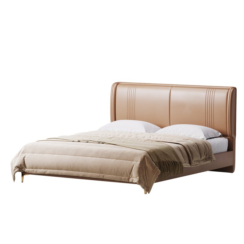 Contemporary White Pine Wooden Standard Bed - Image 8