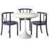 Crate & Barrel Emme Whitewashed Round Table and Classic Chair for Kids - Thumbnail 6