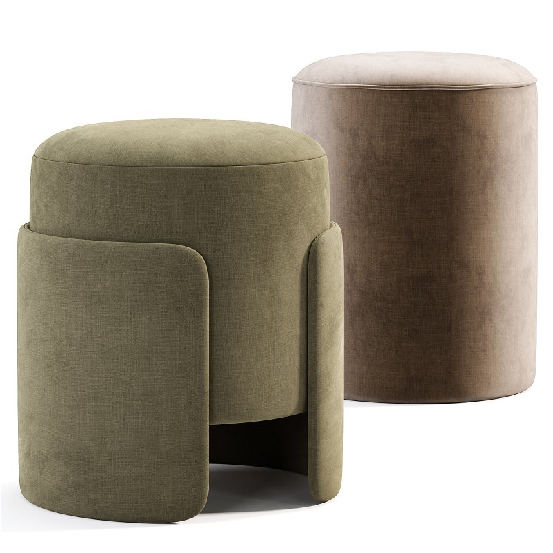 Makeup Stool,Ottoman Black Lines - Image 5