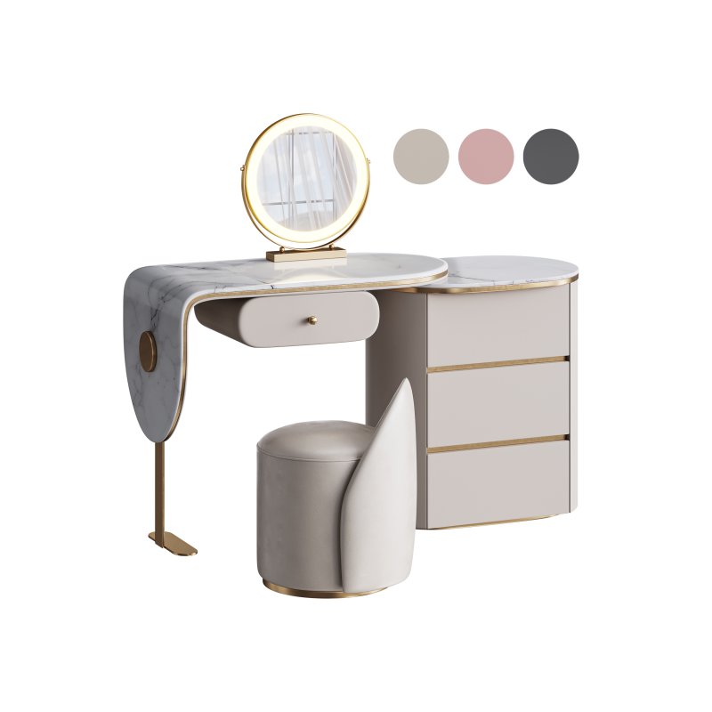 Ensemble de meuble lavabo moderne en bois massif minimaliste - Image 1