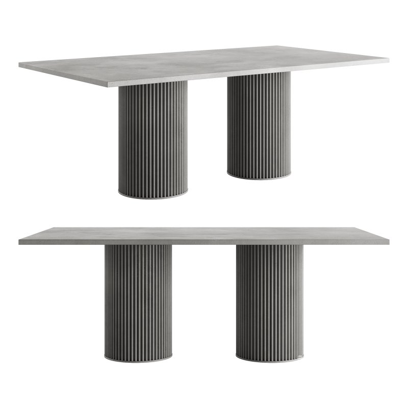 defies gravity by supporting large cantilevered tops with a central column (single or double depending on the size of the top). - Image 3