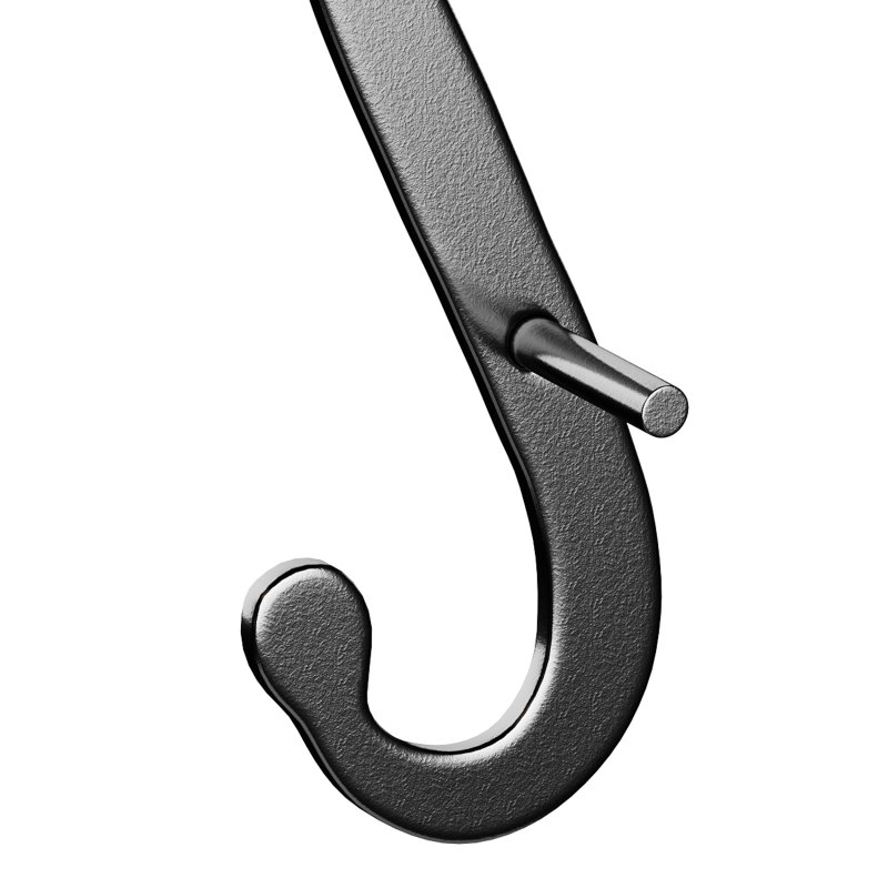 Shutter Dog Pair Black Decorative S Shaped Wrought Iron - Image 11