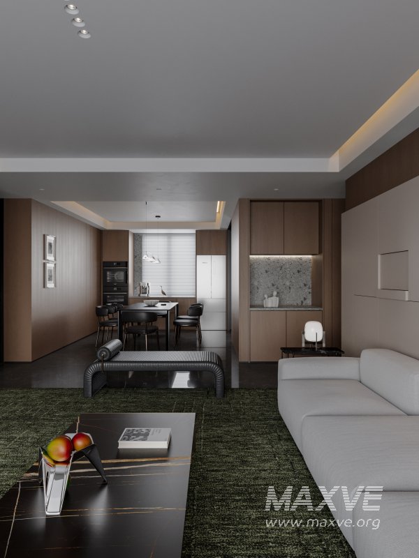 Modern living room dining room scene - Image 5