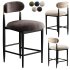 4 Piece Boucle Upholstered Counter Stool - Thumbnail 3