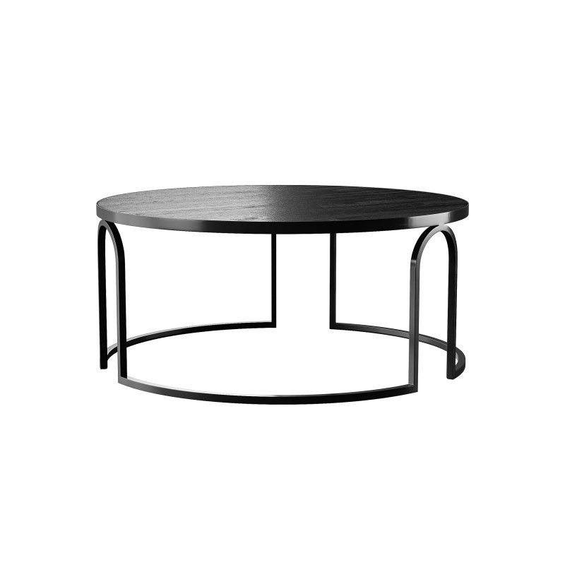 Hardin Oak Coffee Table – Full Black - Image 3