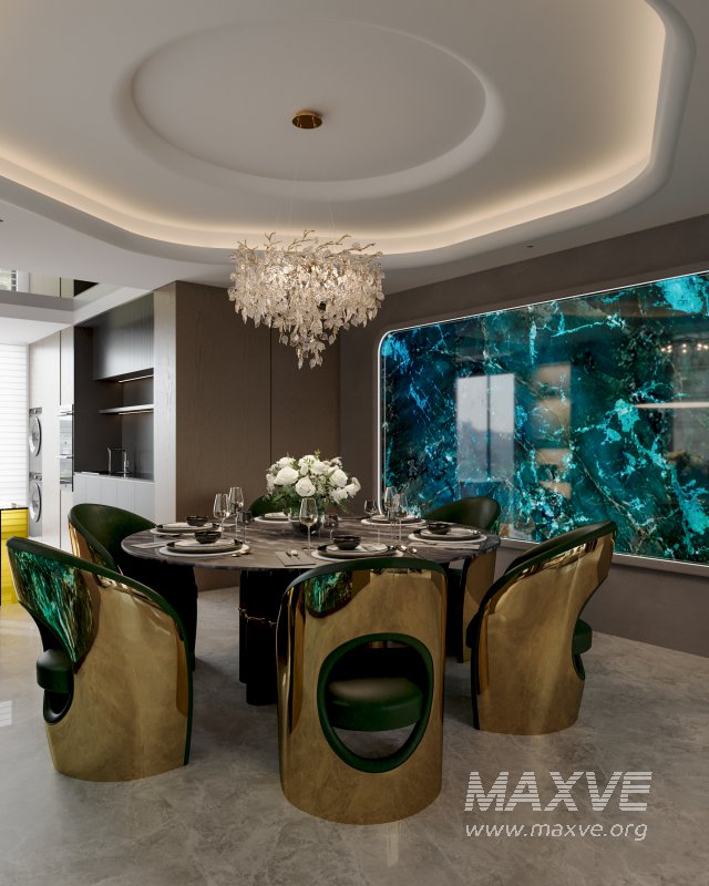 Luxurious living room and dining room - Image 10
