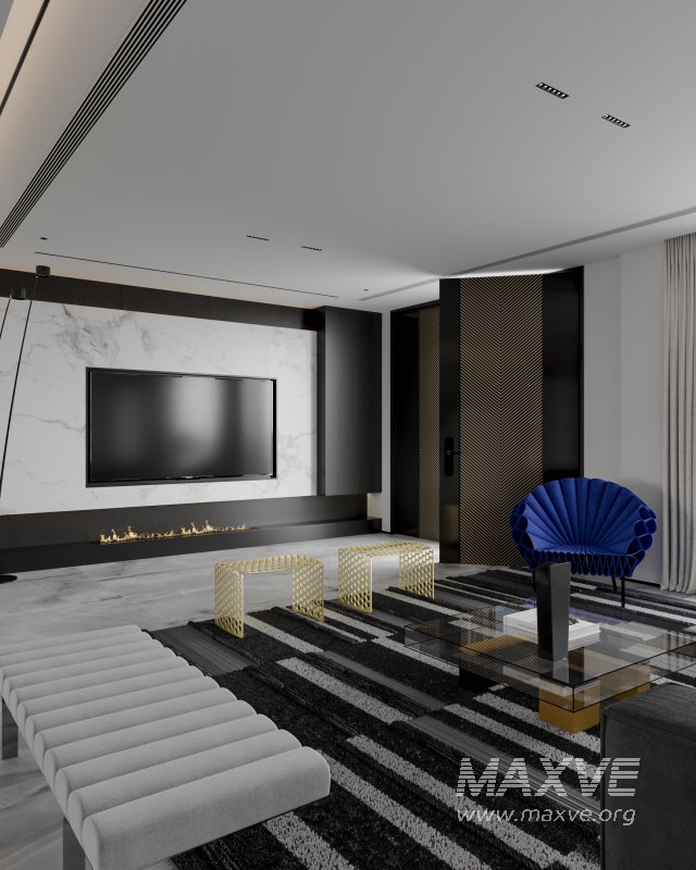 Modern living room dining room kitchen - Image 4