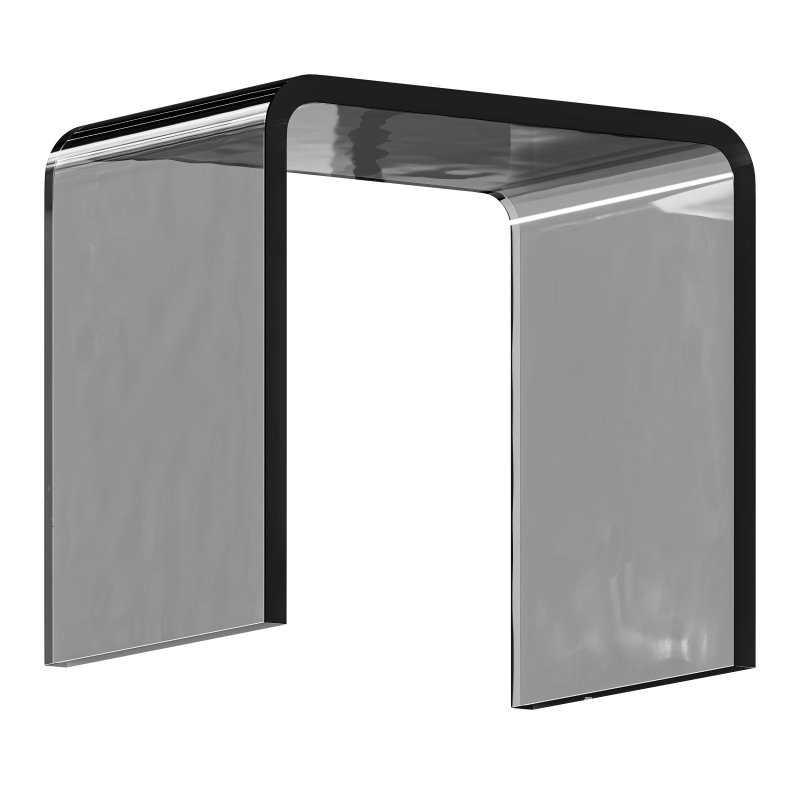 Minimalist Acrylic Side Table – Ottoman - Image 8