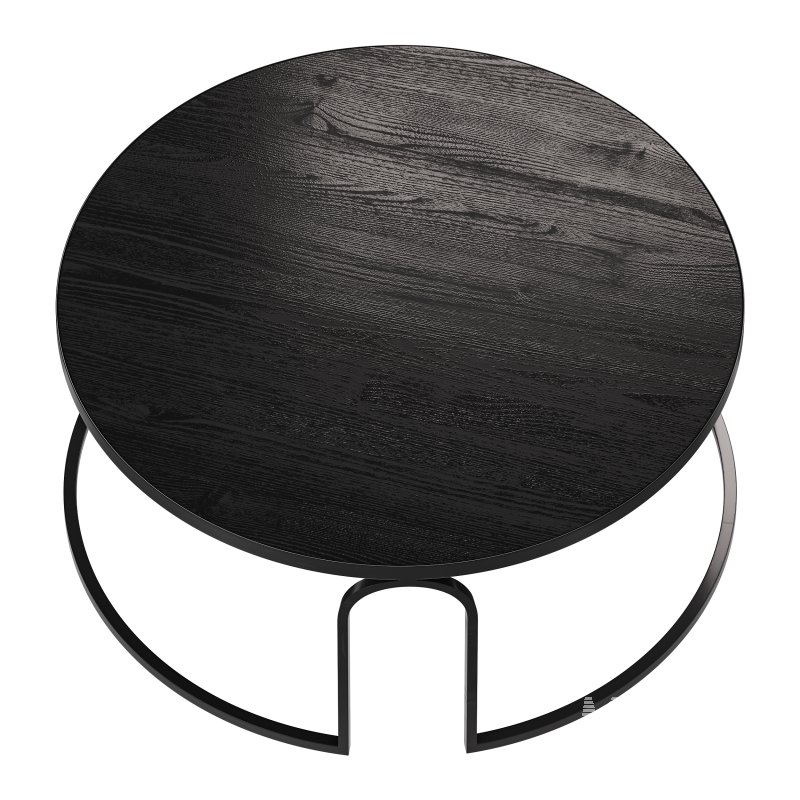 Hardin Oak Coffee Table – Full Black - Image 7