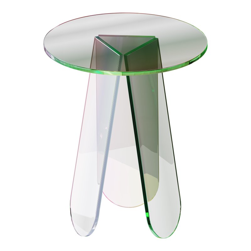 Iridescent Acrylic Side Table - Image 5