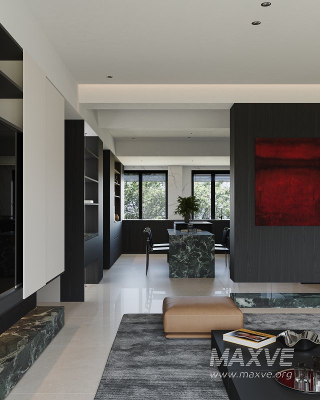 Modern living room dining room kitchen - Image 12