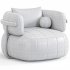 Doss Swivel Armchair By High Fashion Home - Thumbnail 7