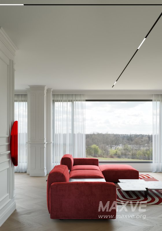 red living room dining room - Image 10