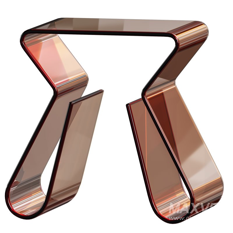 Acrylic Curve Edge Side Table – Minimalist - Image 10