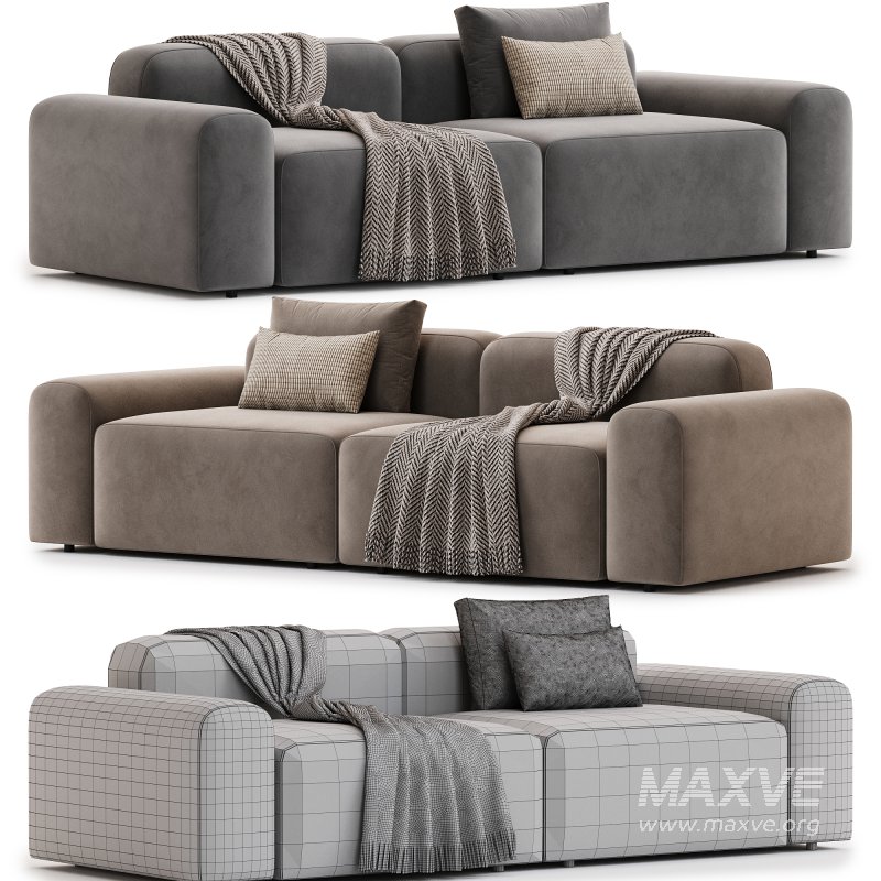 Fluffy Fabric Sofa Japanese Style - Image 5