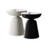 Modern Side Table – Black – White – Glossy Surface - Thumbnail 1