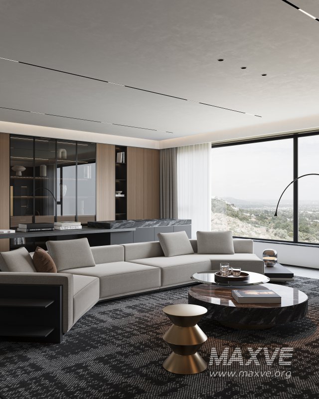 Modern living room dining room kitchen - Image 6