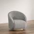 Contemporary Curved Fabric Armchair - Thumbnail 3