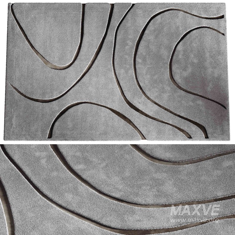 Quaoar Gray Wave Area Rug - Image 1