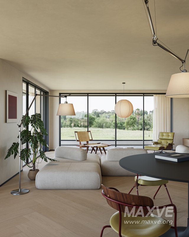 Modern living and dining room - Image 2