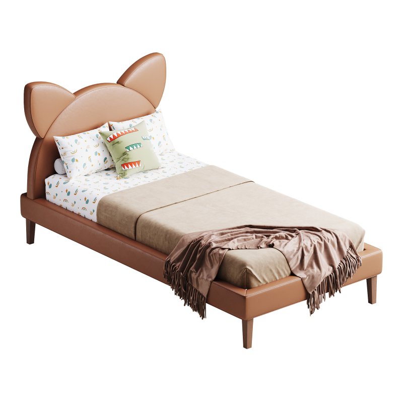 Children single bed beige Kitty - Image 3