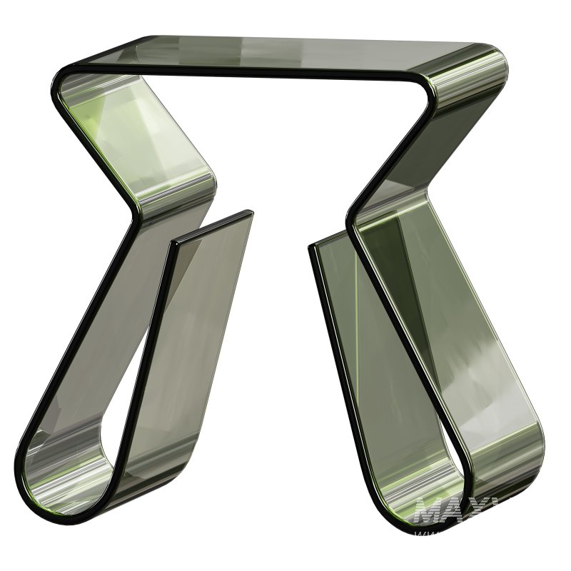 Acrylic Curve Edge Side Table – Minimalist - Image 6