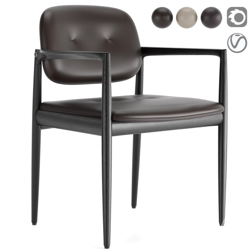 Minotti Yoko Dining Little chair - Image 4