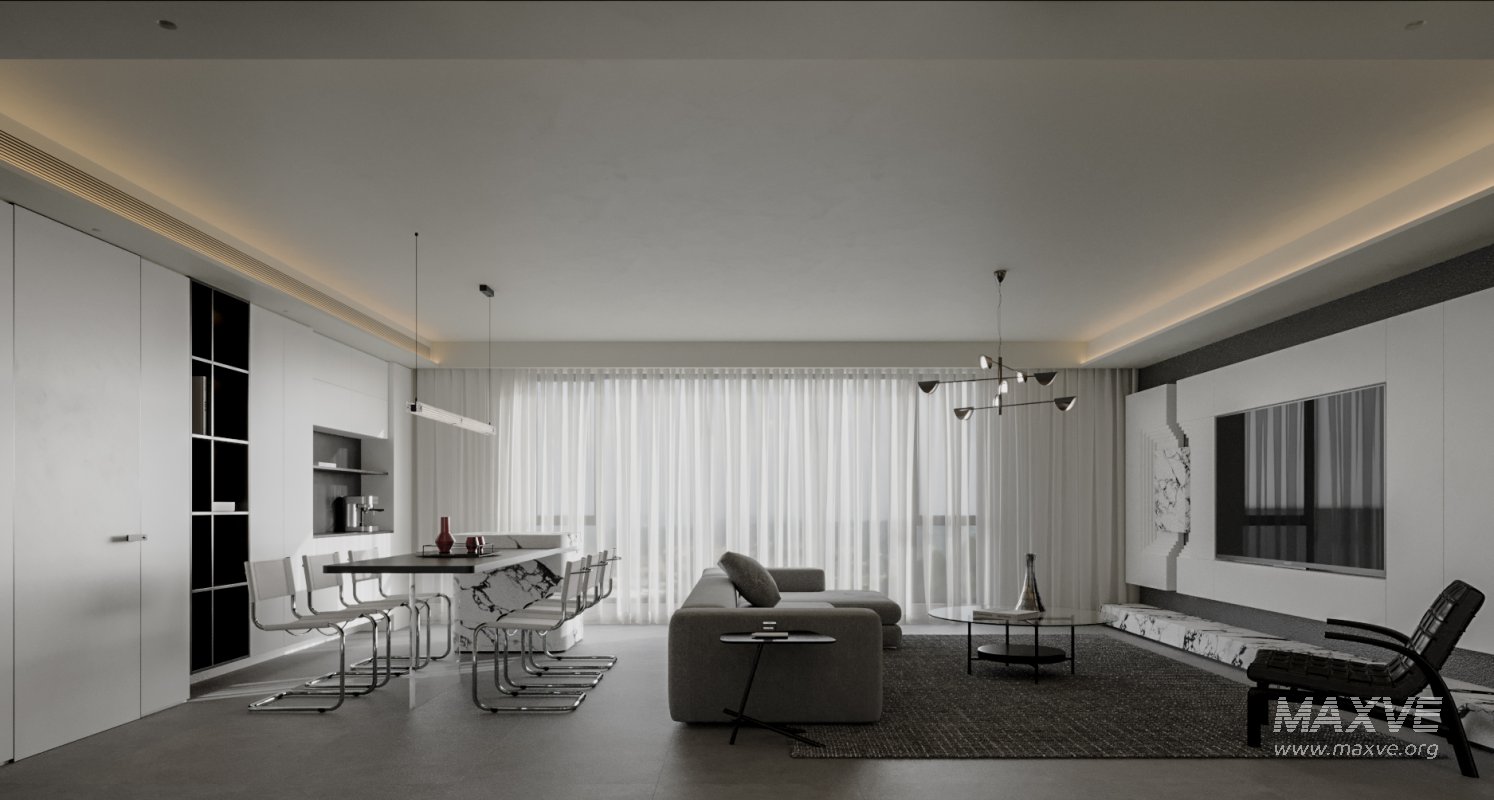 Modern living and dining room - Image 1