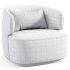 White minimalist Armchair - Thumbnail 4