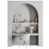 Curved Wall Minimalist Study Scandinavian Workspace Setup - Thumbnail 3