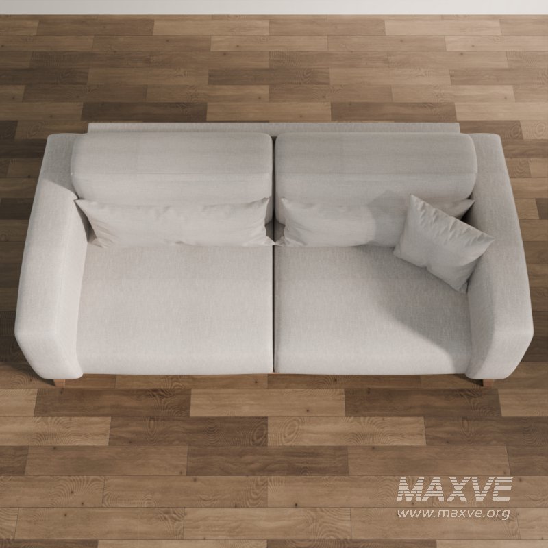 Modern Two-Seater Fabric Sofa - Image 3