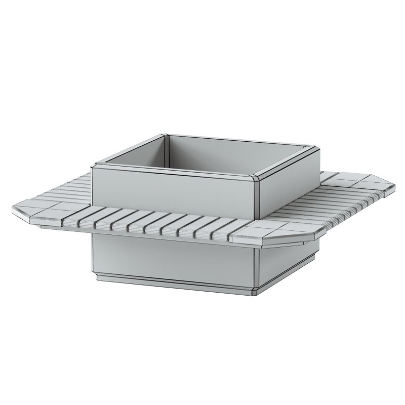 SQUARE PLANTER BENCH 225 - Image 4