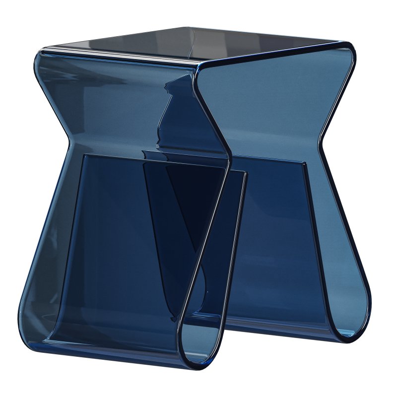Acrylic Curve Edge Side Table – Minimalist - Image 11