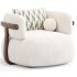 Doss Swivel Armchair By High Fashion Home - Thumbnail 6