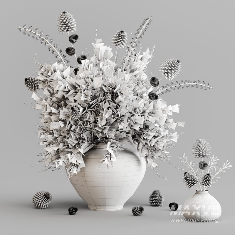 Pine branches in a rustic vase - Image 5