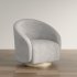 Contemporary Curved Fabric Armchair - Thumbnail 2