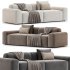 Fluffy Fabric Sofa Japanese Style - Thumbnail 1