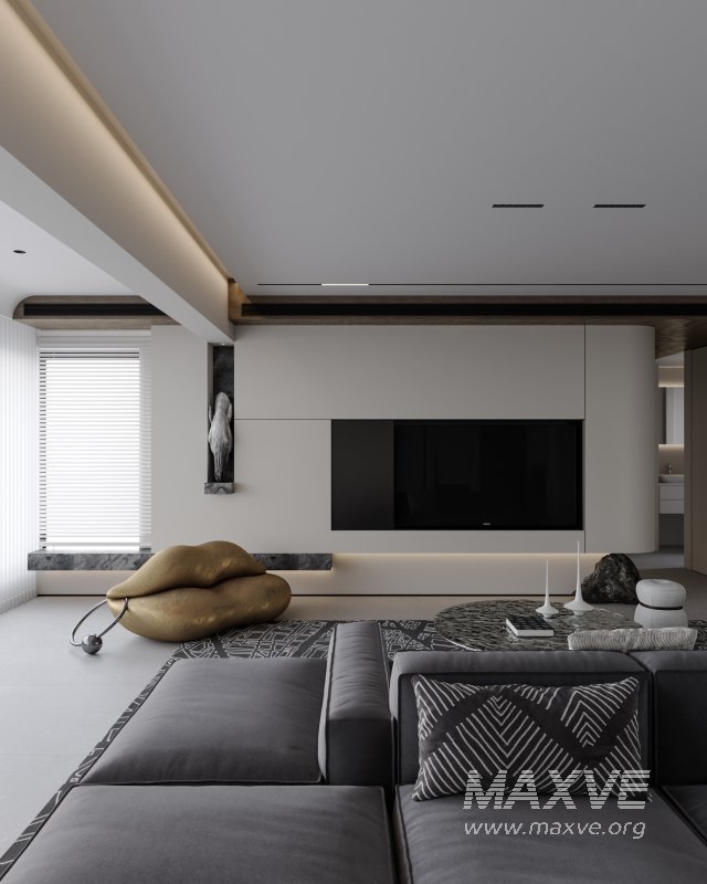 Modern living room dining room kitchen - Image 7