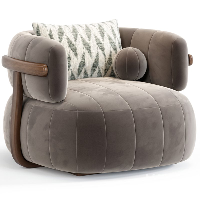 Doss Swivel Armchair By High Fashion Home - Image 1