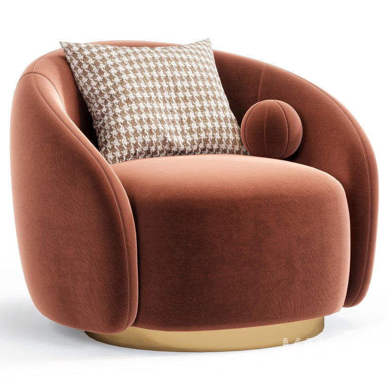 Swivel Brice Armchair By Eichholtz - Image 4