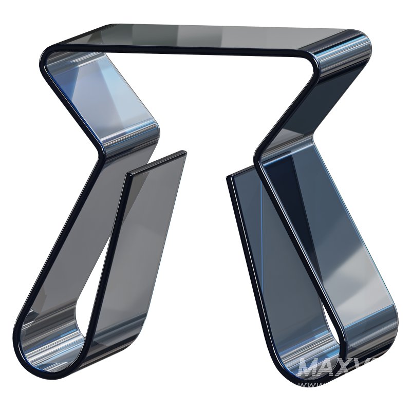 Acrylic Curve Edge Side Table – Minimalist - Image 8