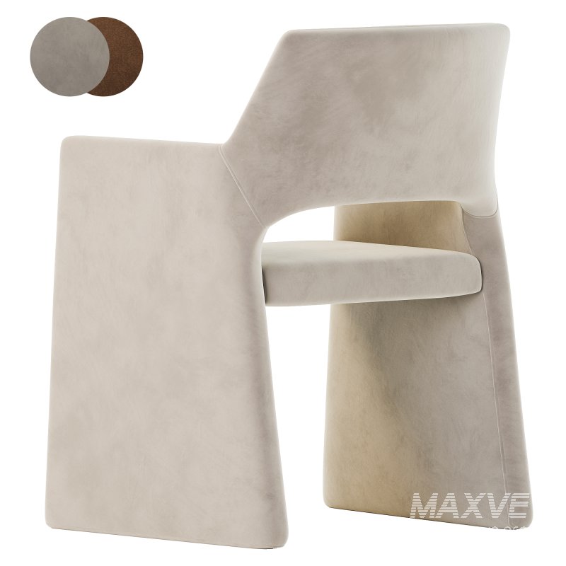 FOLEY FAUX MOHAIR GREY DINING ARMCHAIR - Image 2