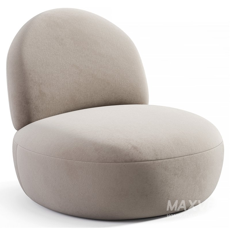 Swivel Chair Clement Boucle Cream - Image 1