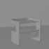 Contemporary Wooden Side Table with Slatted Shelf - Thumbnail 2